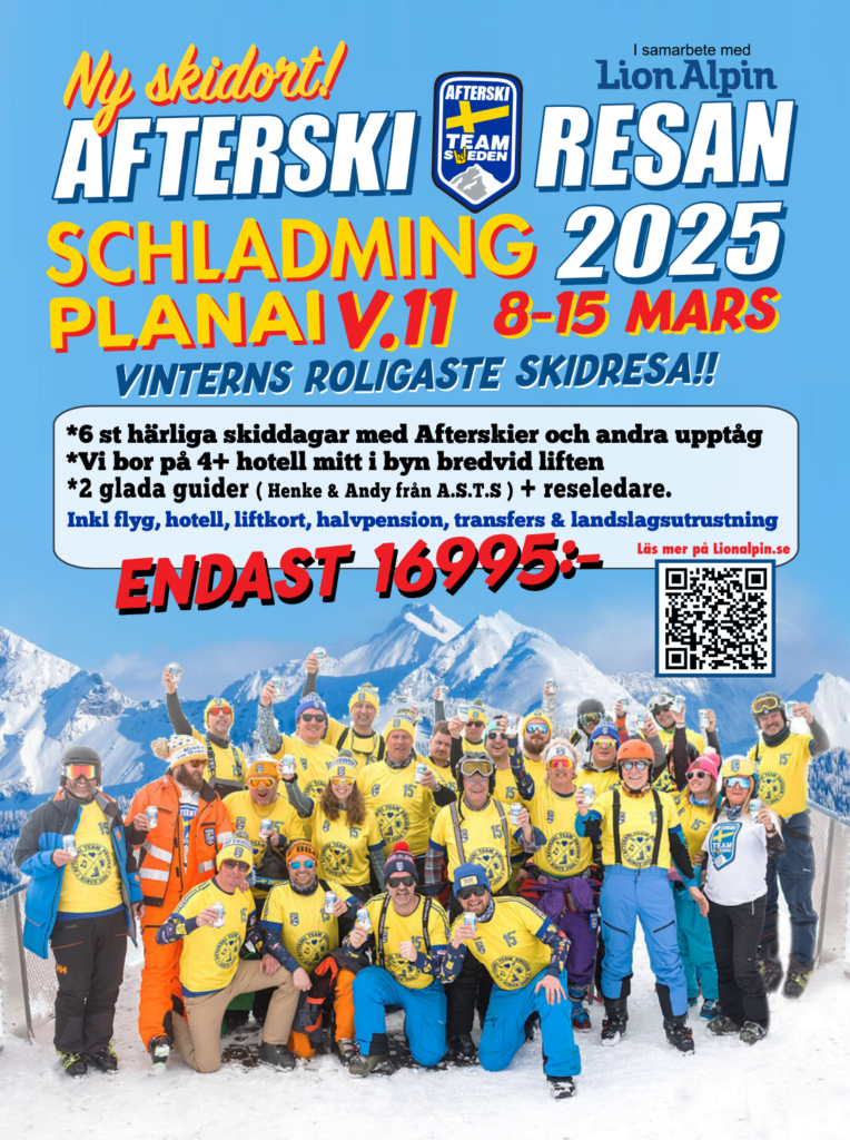 Afterskiresan 2025. Afterski Team Sweden. Skidresa, Österrike